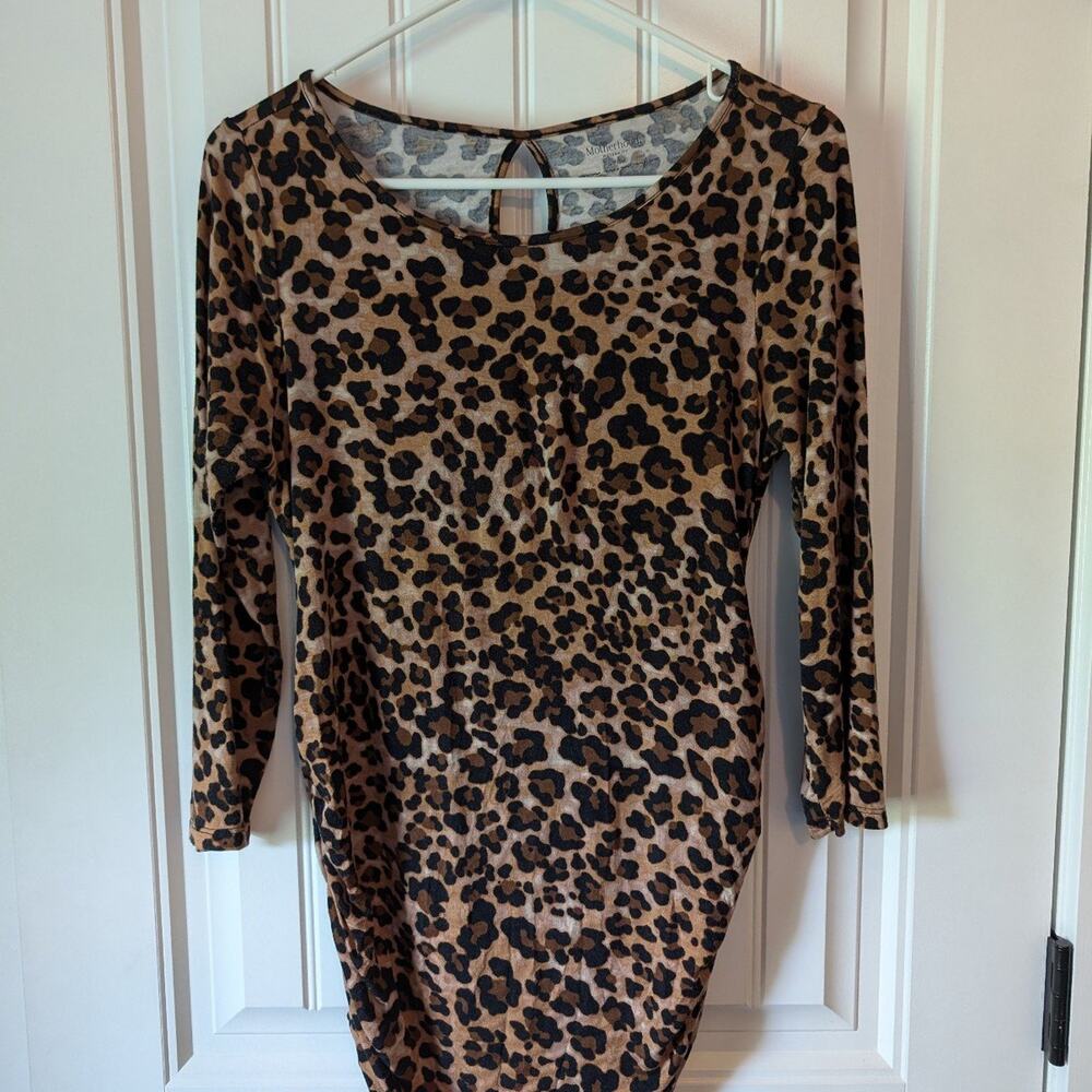 Motherhood leopard print maternity shirt